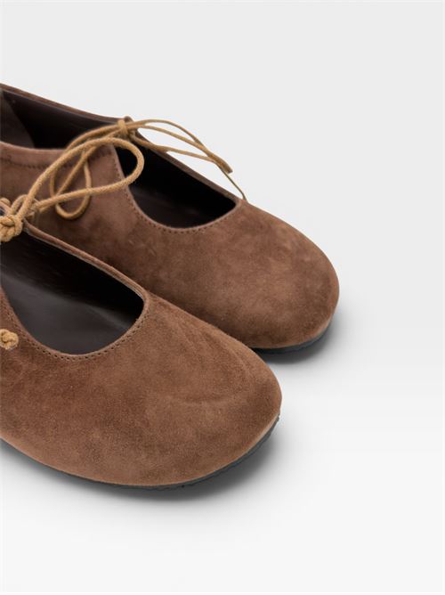 Ballerine in suede con laccetto da donna IL LACCIO | 5340SUEDETEAK